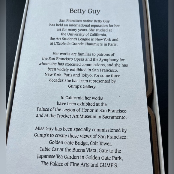 GUMP’S vintage coasters of San Francisco - Picture 3 of 9